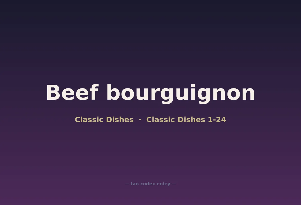 Beef bourguignon