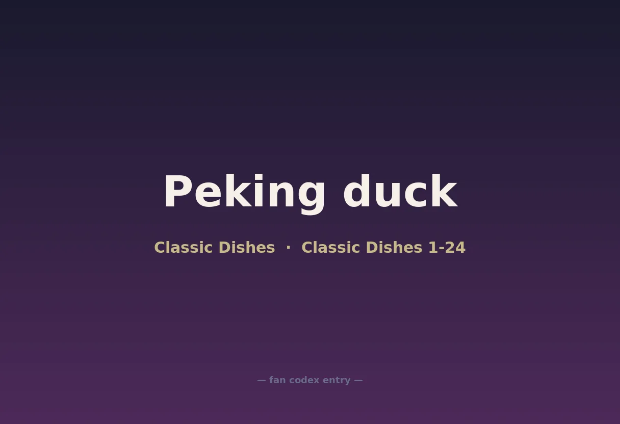 Peking duck